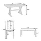 Farmhouse Classical 6-Piece Dining Table Set with Trestle Legs,Kitchen