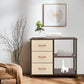 Rustic Brown Fabric Dresser, 4 Drawer Organizer Unit with 2 Shelves,