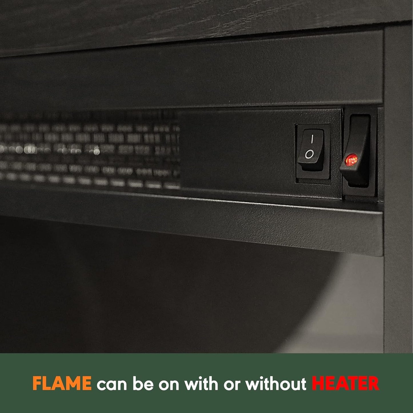 Jensen Open Storage Fireplace Entertainment Center for TV up to 70