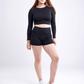 High-Waisted Athletic Shorts with Side Pockets
