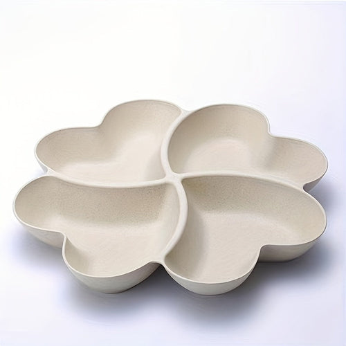 HeartShaped 4Compartment Party Snack Tray  Reusable