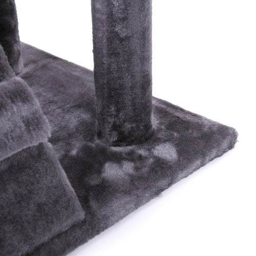 Cat Tree Cat Tower With Catching Ball, Plush Mat, Ladder And Indoor