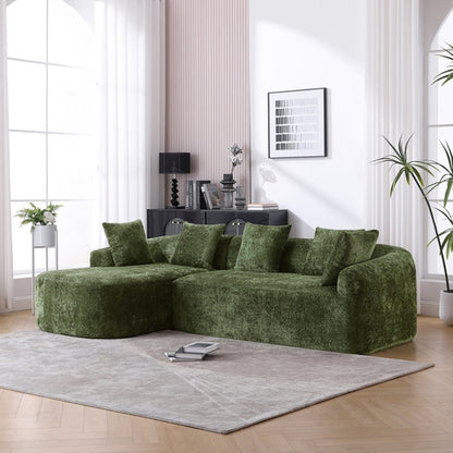 Boucle Sofa 3 Seater for Living Room Oversized Comfy Sofa L-Shape Sofa