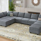 Convertible Sectional Sofa Bluish Grey, Modular, Storage