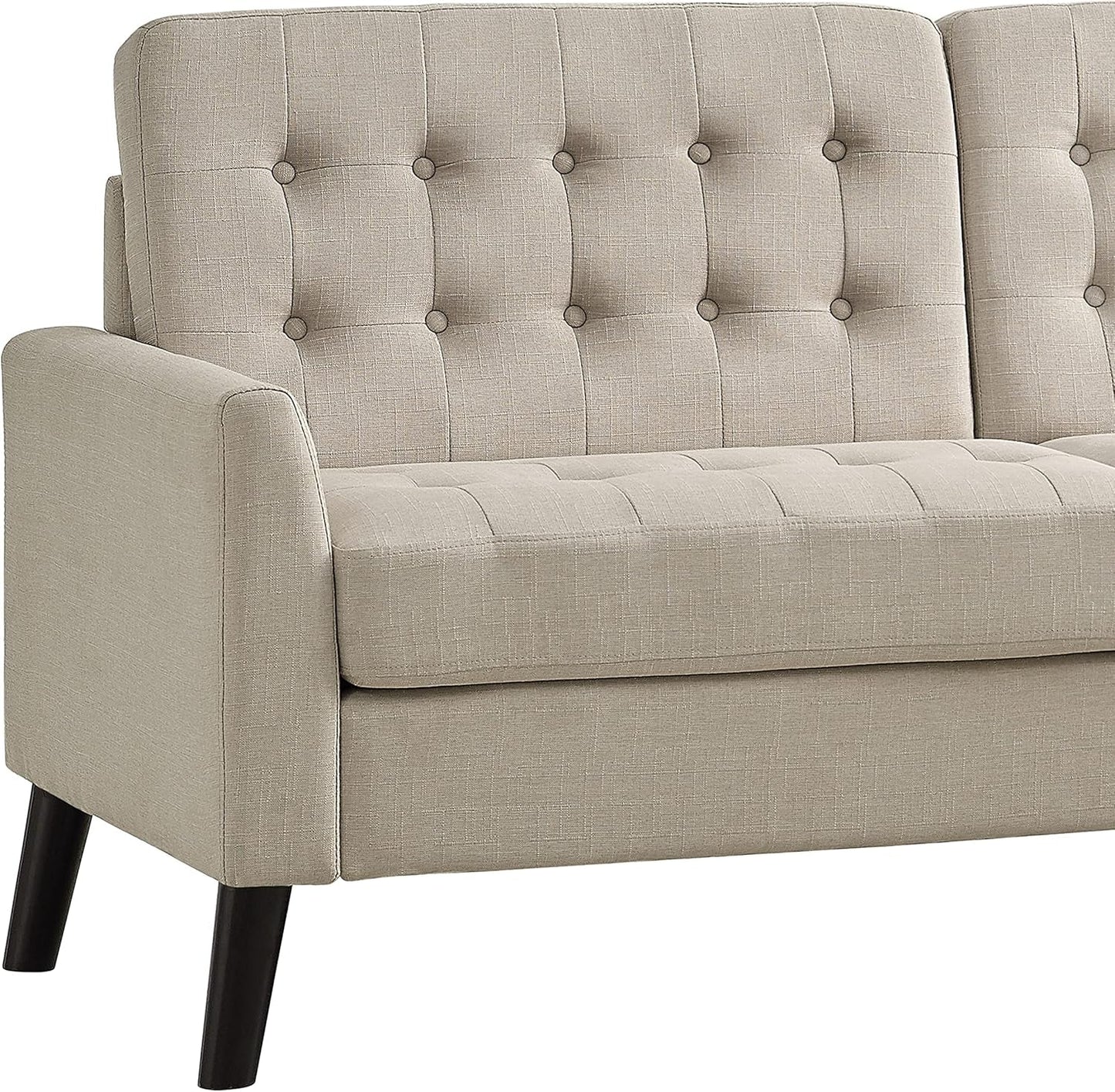 Modern Beige Loveseat for Small Spaces