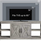 Farmhouse Grey TV Stand for 50-65 Inch Tvs