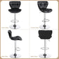 Bar Stools Set of 2, Adjustable PU Leather Swivel Barstools with Shell