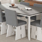 Modern 7-Piece Dining Table Set with 6 Upholstered Dining Chairs, Dark