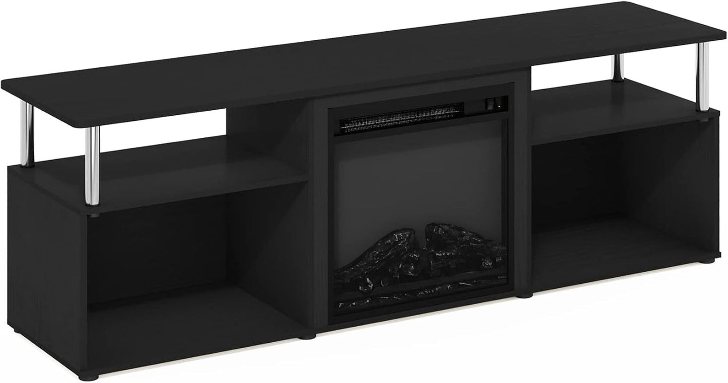 Jensen Open Storage Fireplace Entertainment Center for TV up to 70