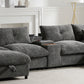 142'' Modular Sectional Sofa with Movable Storage Ottoman and
