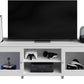 TV Stand - 55-Inch Storage Cabinet with 2 Cubbies and 2 Shelves -