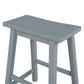 Farmhouse Rustic 2-piece Counter Height Wood Kitchen Dining Stools for