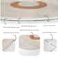 Abstract Round Rug, Abstract Area Carpet, Non Slip Decorative Circle