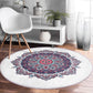 Mandala Yoga Room Round Rug, Meditation Room Circle Carpet, Non Slip