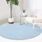 Blue Decorative Round Rug, Living Room Circle Carpet, Non Slip