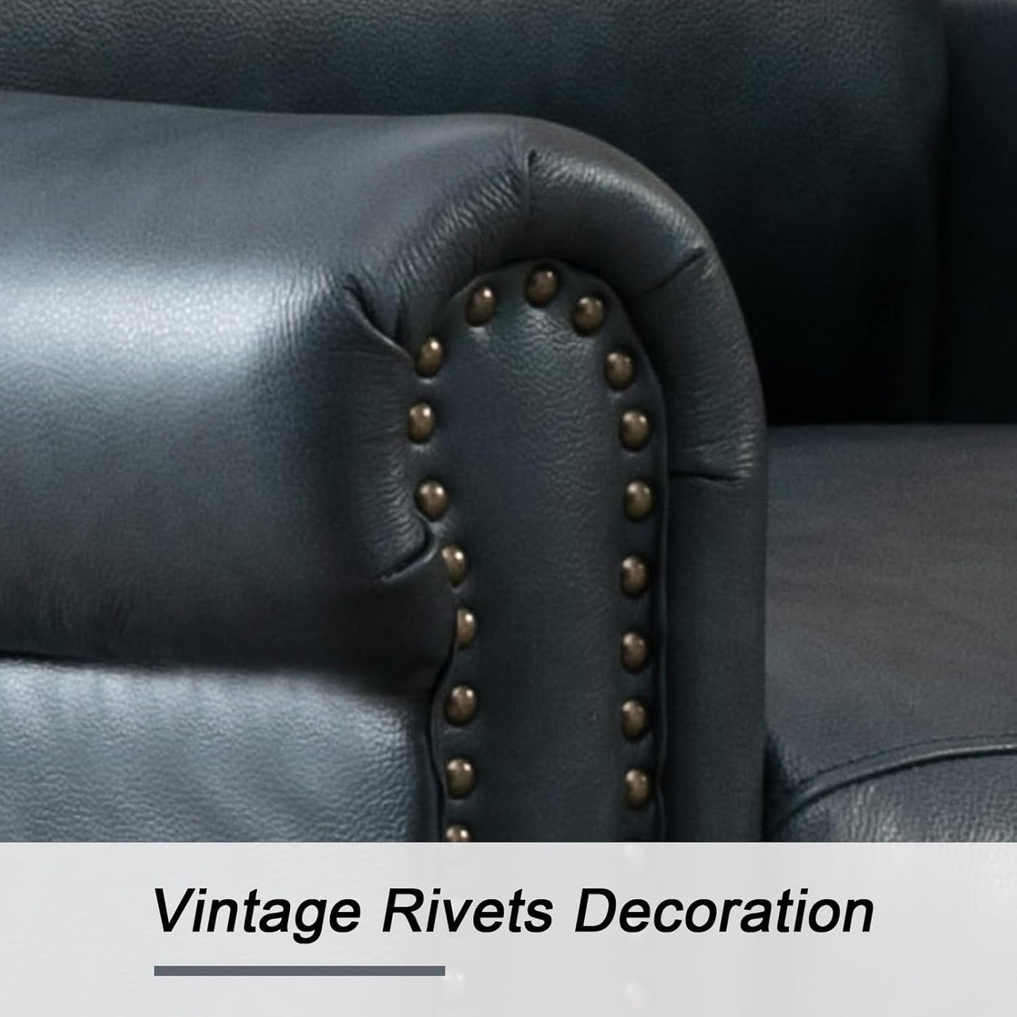 Leather Recliner Chair Set of 2, Classic and Traditional Push Back