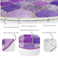 Purple Decorative Round Rug, Purple Living Room Area Carpet, Non Slip
