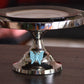 Cake Stand with Turquoise Butterfly (10" Cake Holder)