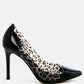 Candace Clear Patent Faux Leather Detail Pumps