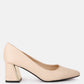 Casey Metallic Detail Block Heel Pumps