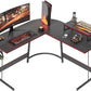 L Shaped Desk, Computer Corner Desk, Gaming Desk with Monitor Stand,