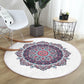 Mandala Yoga Room Round Rug, Meditation Room Circle Carpet, Non Slip