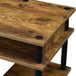 Barnwood/Black Student Desk with Shelves, No Tools