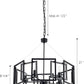 Industrial Style Chandelier, with Matt Black Finish Geometric Shade