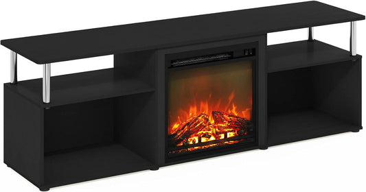 Jensen Open Storage Fireplace Entertainment Center for TV up to 70