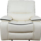 1 Piece Faux Leather Manual Reclining Sofa with Back Panel for Living