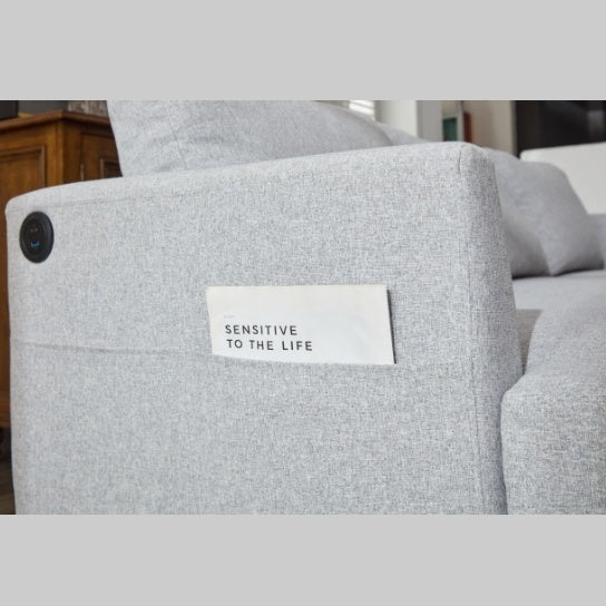 Fabric 3 Seater Couch With 2 USB, Comfortable Sectional Couches And