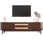 Rattan TV Stand For TVs Up To 75'', Modern Farmhouse Media Console,