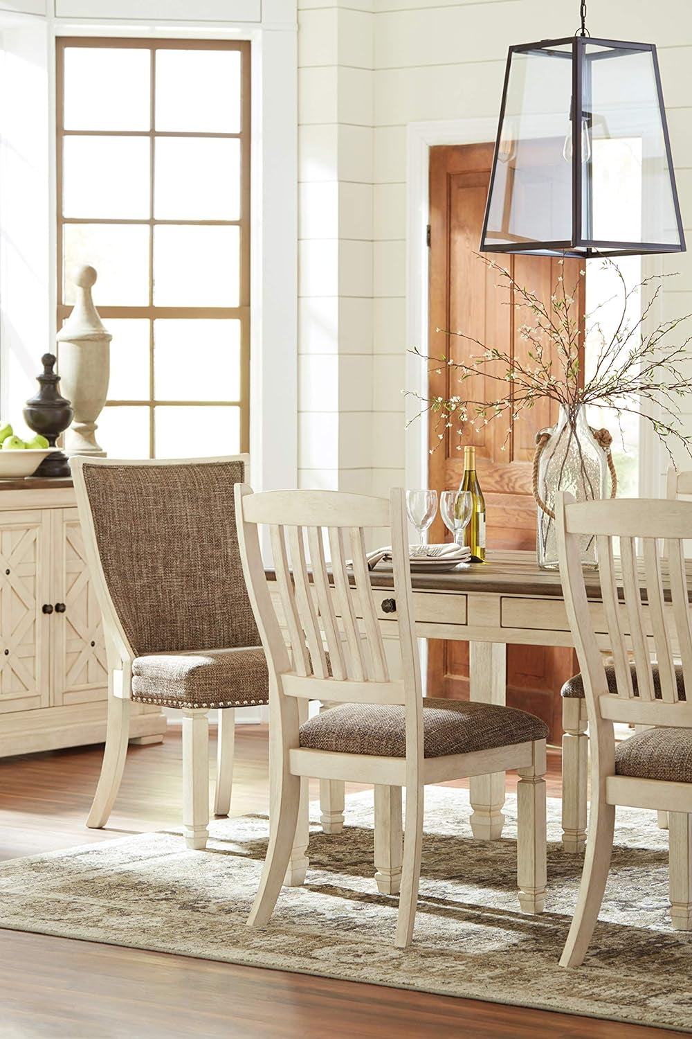 Bolanburg Farmhouse Dining Table with Drawers, Seats up to 6,