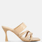 Chiri Criss Cross Strap Spool Heel Sandals