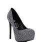 Clarisse Diamante Faux Suede High Heeled Pumps