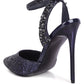 Cloriss Diamante Embellished Glitter High Heels