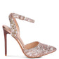 Cloriss Diamante Embellished Glitter High Heels