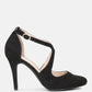Close Toe Cross Strap Heel Sandals