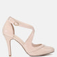 Close Toe Cross Strap Heel Sandals