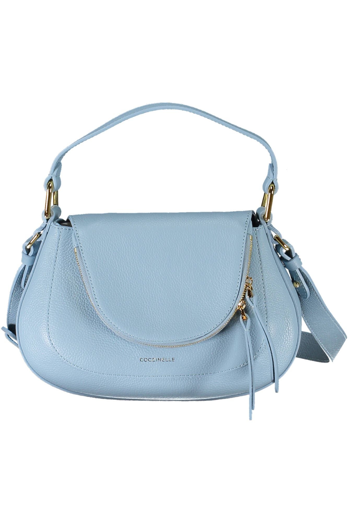 Coccinelle Light Blue Leather Handbag - Walbiz.com