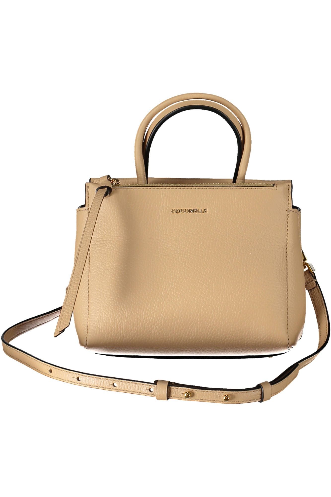 Coccinelle Beige Leather Handbag - Walbiz.com