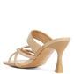 Chiri Criss Cross Strap Spool Heel Sandals