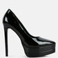 Cuddles Patent Faux Leather Platform Stiletto Pumps