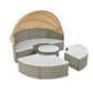 Patio Furniture Round Outdoor Sectional Sofa Set Rattan Daybed