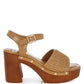 Mazaro Raffia Chunky Sandals