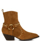 Rodeo Studded Real Suede Leather Ankle Boots