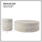 Set of 2 Faux MARS Pattern Coffee Tables side Table Round Tea Faux
