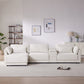 124'' Modular Sectional Sofa with Storage Console and Movable