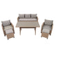 6-Piece Outdoor Rattan Wicker Set Patio Garden Backyard Sofa, Chair,