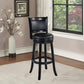 Augusta Extra Tall Swivel Bar Stool, 34-Inch, Black